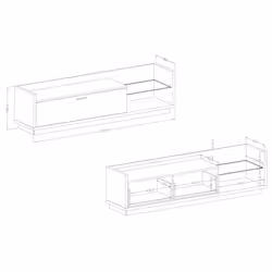 Meublorama DS-HA-TALINA-24JZIC40+LED-25PCBI13*3C/98KG supporto TV e sistema audio 1 cassetto/cassetti 1 ripiani - Vista aggiuntiva 2