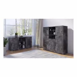 Meublorama DS-HA-AKSEL-24B0IE26*1C/40KG credenza per soggiorno 2 porta/porte - Vista aggiuntiva 4