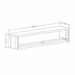Meublorama DS-HA-BUFFALO-24RMKA01*1C/15KG scaffale MDF Marrone - Vista aggiuntiva 2