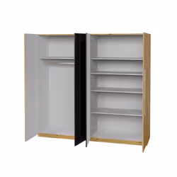 Meublorama DS-HA-VERA-CHENE-ET-NOIR-22RCDH20*4C/177KG armadio/guardaroba per camera da letto 5 ripiani 4 porta/porte - Vista aggiuntiva 3