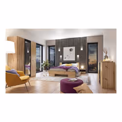 Meublorama DS-HA-VERA-CHENE-ET-NOIR-22RCDH20*4C/177KG armadio/guardaroba per camera da letto 5 ripiani 4 porta/porte - Vista aggiuntiva 5