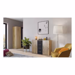 Meublorama DS-HA-VERA-CHENE-ET-NOIR-22RCDH26*2C/51KG cassettiera - Vista aggiuntiva 5