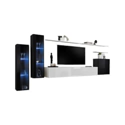 Meublorama AM-SWITCH 11-ZW SW 11*7C/89KG supporto TV e sistema audio 8 ripiani