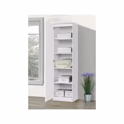 Meublorama PR-DAKAR-TR-WR1D-52D WH*1C/46KG armadio/guardaroba per camera da letto 4 ripiani 1 porta/porte - Vista aggiuntiva 3