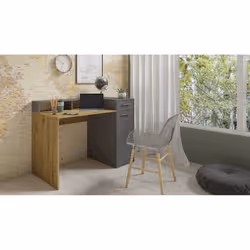 Meublorama DS-MK-HOF-GRIS-CHENE-60*2C/29KG scrivania - Vista aggiuntiva 2