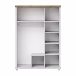 Meublorama DS-HA-EVORA-247DJU19*4C/156KG armadio/guardaroba per camera da letto 5 ripiani 3 porta/porte - Vista aggiuntiva 4