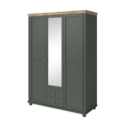 Meublorama HA-EVORA-24ZRJU19*4C/156KG armadio/guardaroba per camera da letto 6 ripiani 3 porta/porte