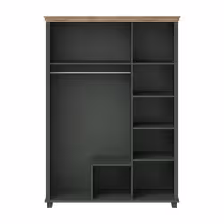 Meublorama HA-EVORA-24ZRJU19*4C/156KG armadio/guardaroba per camera da letto 6 ripiani 3 porta/porte - Vista aggiuntiva 2