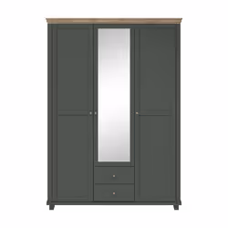 Meublorama HA-EVORA-24ZRJU19*4C/156KG armadio/guardaroba per camera da letto 6 ripiani 3 porta/porte - Vista aggiuntiva 5