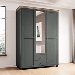 Meublorama HA-EVORA-24ZRJU19*4C/156KG armadio/guardaroba per camera da letto 6 ripiani 3 porta/porte - Vista aggiuntiva 6