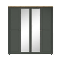 Meublorama HA-EVORA-24ZRJU20*5C/187KG armadio/guardaroba per camera da letto 5 ripiani 4 porta/porte