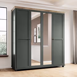 Meublorama HA-EVORA-24ZRJU20*5C/187KG armadio/guardaroba per camera da letto 5 ripiani 4 porta/porte - Vista aggiuntiva 6