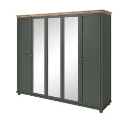 Meublorama DS-HA-EVORA-24ZRJU21*5C/216KG armadio/guardaroba per camera da letto 6 ripiani 5 porta/porte