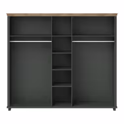 Meublorama DS-HA-EVORA-24ZRJU21*5C/216KG armadio/guardaroba per camera da letto 6 ripiani 5 porta/porte - Vista aggiuntiva 2