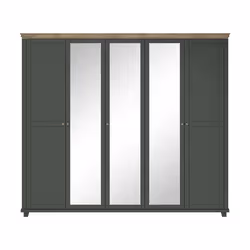 Meublorama DS-HA-EVORA-24ZRJU21*5C/216KG armadio/guardaroba per camera da letto 6 ripiani 5 porta/porte - Vista aggiuntiva 5