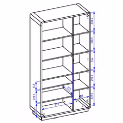 Meublorama HA-ASTON-24TWLH13+LED-2400AO01*3C/83KG credenza per soggiorno 3 porta/porte - Vista aggiuntiva 2