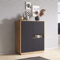 Meublorama HA-ASTON-24TWLH42+LED-2400AO01*3C/68KG credenza per soggiorno 3 porta/porte - Vista aggiuntiva 4