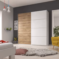 Meublorama HA-GALAXY-2493EA17+26S79C99*5C/152KG armadio/guardaroba per camera da letto 5 ripiani 2 porta/porte - Vista aggiuntiva 4