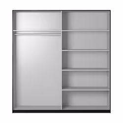 Meublorama DS-HA-BETA-22W01656*4C/166KG armadio/guardaroba per camera da letto 5 ripiani 2 porta/porte - Vista aggiuntiva 3