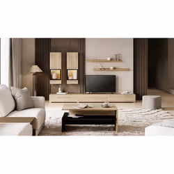 Meublorama HA-BAROS-24E0BM10+LED-23000002-*4C/75KG supporto TV e sistema audio 6 ripiani - Vista aggiuntiva 5