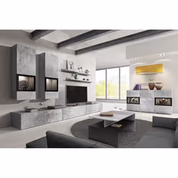 Meublorama HA-BAROS-24O1BM10+LED-23000002*4C/75KG supporto TV e sistema audio 6 ripiani - Vista aggiuntiva 5
