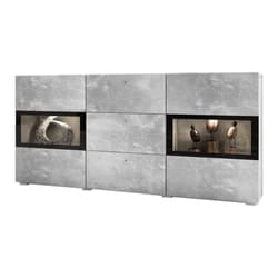 Meublorama HA-BAROS-24O1BM26+LED-23000002*3C/43KG credenza per soggiorno 2 porta/porte