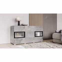 Meublorama HA-BAROS-24O1BM26+LED-23000002*3C/43KG credenza per soggiorno 2 porta/porte - Vista aggiuntiva 2