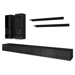 Meublorama HA-ATHENS-24W1LG10+LED-23000002*4C/80KG supporto TV e sistema audio 6 ripiani