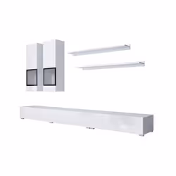 Meublorama HA-BAROS-2497BM10-26-99+LED-23000002-X2*8C/148KG armadio soggiorno - Vista aggiuntiva 2