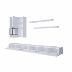 Meublorama HA-BAROS-2497BM10-26-99+LED-23000002-X2*8C/148KG armadio soggiorno - Vista aggiuntiva 3