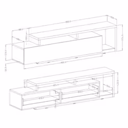 Meublorama HA-BOTA-24AHFG09(01+04+40)*4C/146KG armadio soggiorno - Vista aggiuntiva 2