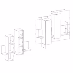 Meublorama HA-BOTA-24AHFG09(01+04+40)*4C/146KG armadio soggiorno - Vista aggiuntiva 3