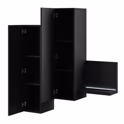 Meublorama DS-HA-BOTA-24W0FG04*1C/53KG scaffale MDF Nero - Vista aggiuntiva 4