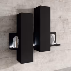 Meublorama DS-HA-BOTA-24W0FG04*1C/53KG scaffale MDF Nero - Vista aggiuntiva 5
