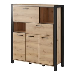 Meublorama DS-HA-AKTIV-24TWLK46+LED-25MTBI51*4C/88KG credenza per soggiorno 4 porta/porte