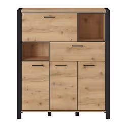 Meublorama DS-HA-AKTIV-24TWLK46+LED-25MTBI51*4C/88KG credenza per soggiorno 4 porta/porte - Vista aggiuntiva 6