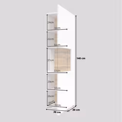 Meublorama DS-HA-AVA-249NLM05*1C/25KG credenza per soggiorno 1 porta/porte - Vista aggiuntiva 5