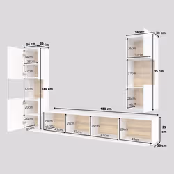 Meublorama DL-HA-AVA-249NLM05-07-40*3C/70KG armadio soggiorno - Vista aggiuntiva 5