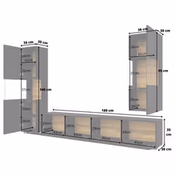 Meublorama DL-HA-AVA-24WNLM05-07-40*3C/70KG armadio soggiorno - Vista aggiuntiva 2