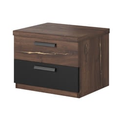 Meublorama DS-HA-SIGMA-24FWLI22*1C/16KG comodino 2 cassetto/cassetti Marrone