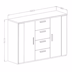 Meublorama DS-HA-SIGMA-24FWLI26*2C/61KG cassettiera - Vista aggiuntiva 3
