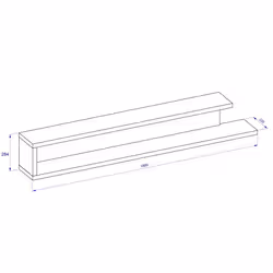 Meublorama HA-SINTRA-24BSKS02*1C/24KG scaffale MDF Marrone - Vista aggiuntiva 3