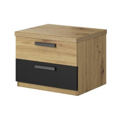 Meublorama DS-HA-SIGMA-24RCLI22*1C/16KG comodino 2 cassetto/cassetti Marrone