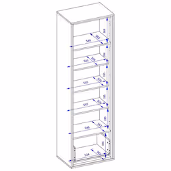 Meublorama HA-MUNDO-24RTKT05*2C/66KG credenza per soggiorno 1 porta/porte - Vista aggiuntiva 2