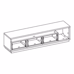 Meublorama DL-HA-CELINE-10-24N2LR02-03-04-40*5C/157KG supporto TV e sistema audio 3 cassetto/cassetti - Vista aggiuntiva 2
