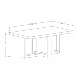 Meublorama HA-EKO-24WNMJ99*1C/25KG tavolino da caffè, comodino e consolle da soggiorno Forma rettangolare - Vista aggiuntiva 2