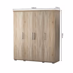 Meublorama RU-MIKE-6720-2*3C/102KG armadio/guardaroba per camera da letto 7 ripiani 4 porta/porte - Vista aggiuntiva 4
