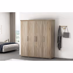 Meublorama RU-MIKE-6720-2*3C/102KG armadio/guardaroba per camera da letto 7 ripiani 4 porta/porte - Vista aggiuntiva 6