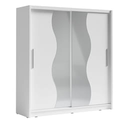 Meublorama MK-BARDOLINO-B4-W10200/W10200-IMDF-B*4C/192KG armadio/guardaroba per camera da letto 8 ripiani 2 porta/porte