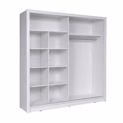 Meublorama MK-BARDOLINO-B4-W10200/W10200-IMDF-B*4C/192KG armadio/guardaroba per camera da letto 8 ripiani 2 porta/porte - Vista aggiuntiva 3